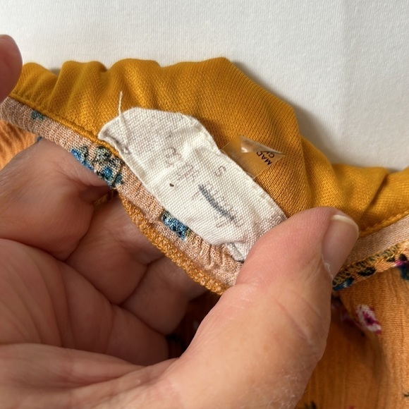 Altar’d State maxi baby doll dress strapless size sm autumn gold ditsy print - Picture 12 of 14